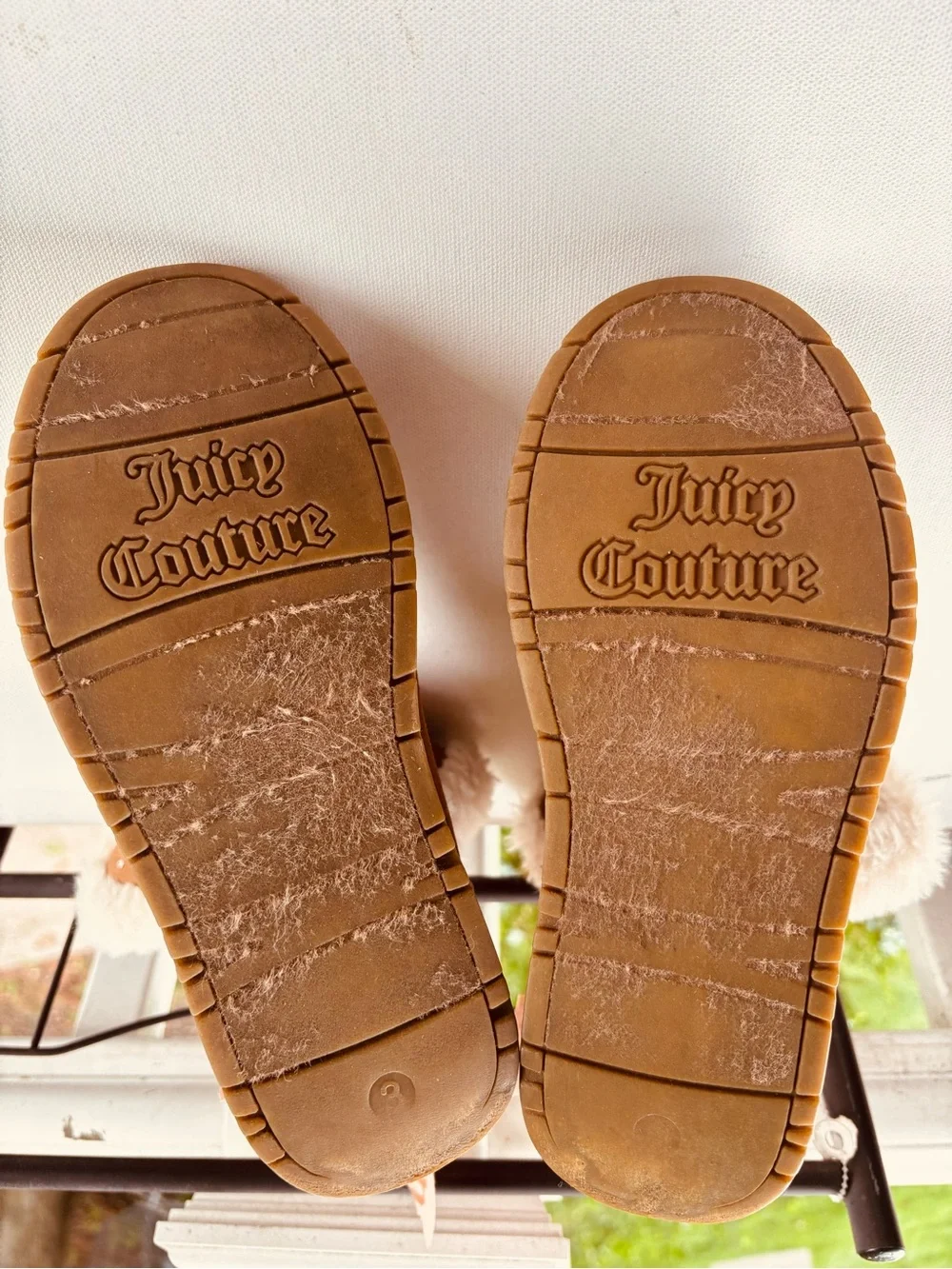 Juicy Couture Chestnut Brown Faux-Shearling Embellished Kids Boots